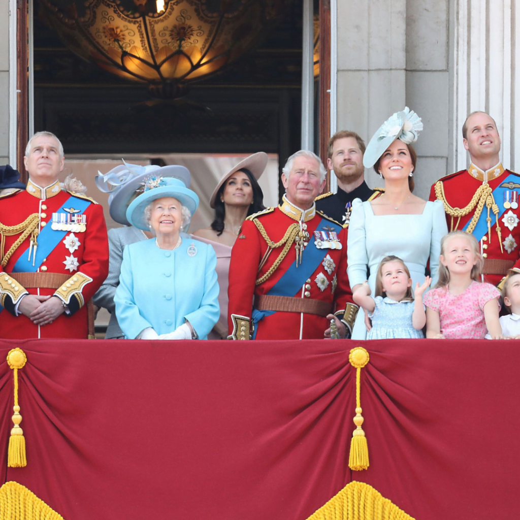 The Royal Family gather at Buckingham Palace in 2018