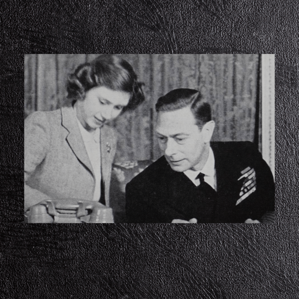 Queen Elizabeth with her father King George VI