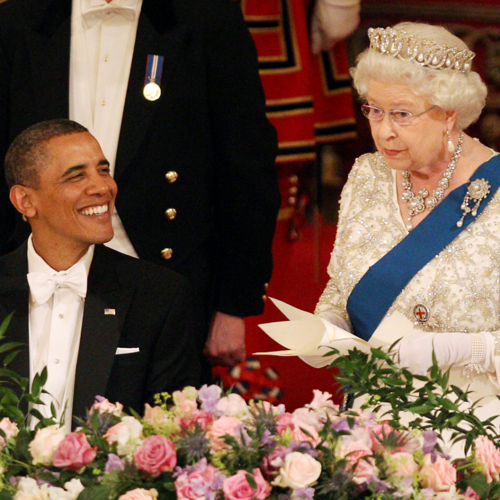 Queen Elizabeth ii with Barak Obama