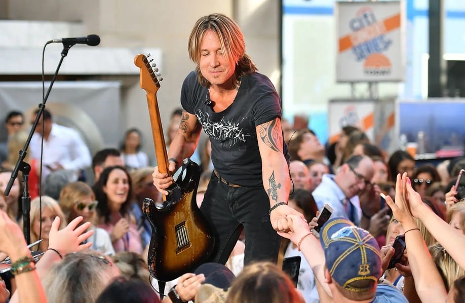 Keith Urban performing on stage