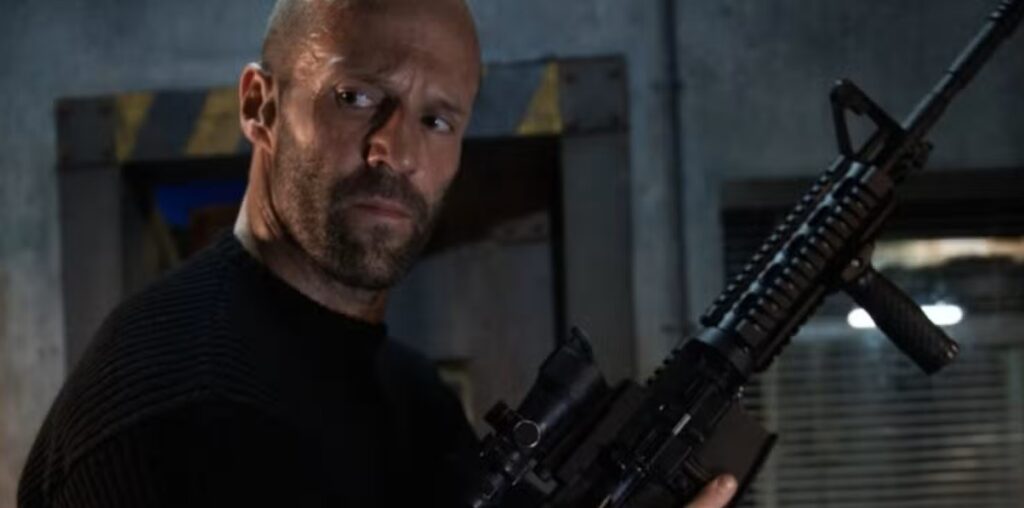Wrath of Man Jason Statham action confrontation