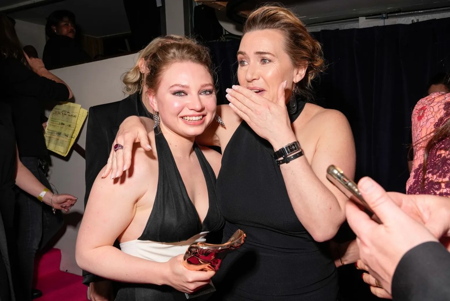 Mia Threapleton in a film still or red-carpet appearance